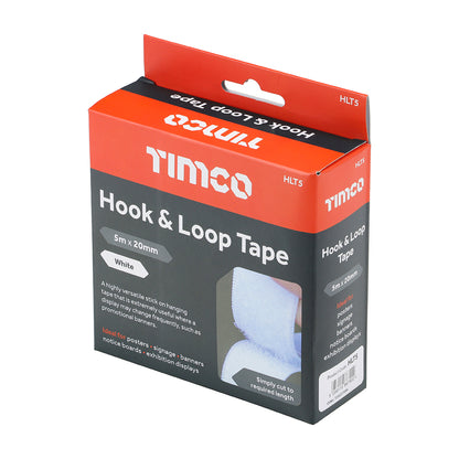 TIMCO Hook and Loop Tape - 5m x 20mm - Image