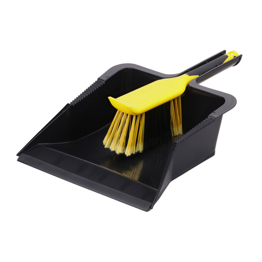 TIMCO Bulldozer Heavy Duty Dustpan & Brush Set - 6.5"|12" - Image