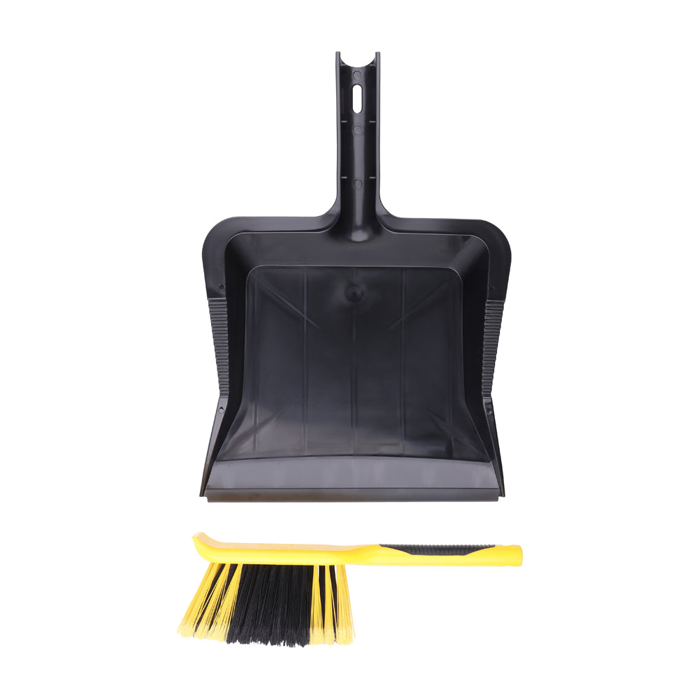 TIMCO Bulldozer Heavy Duty Dustpan & Brush Set - 6.5"|12" - Image