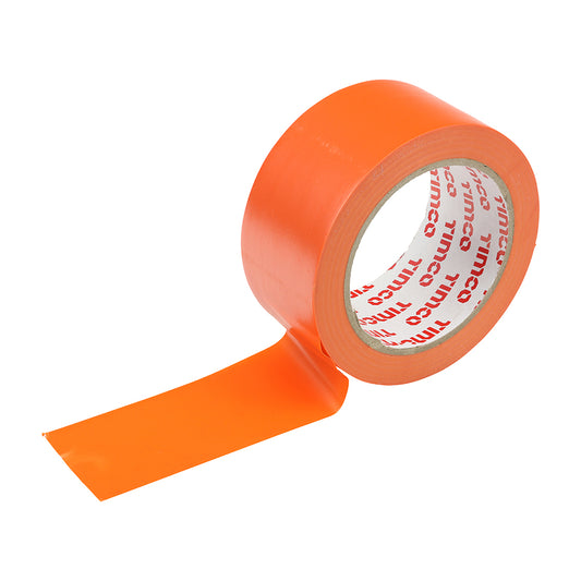 TIMCO High Strength PVC Builder's Tape Orange - 33m x 75mm - Image