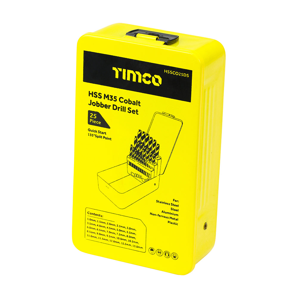TIMCO Ground Jobber Drills Set Cobalt M35 - 25pcs - Image