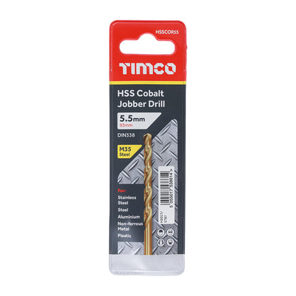 TIMCO Ground Jobber Drills - Cobalt M35 - 5.5mm - Image