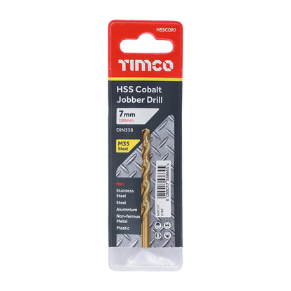 TIMCO Ground Jobber Drills - Cobalt M35 - 7.0mm - Image