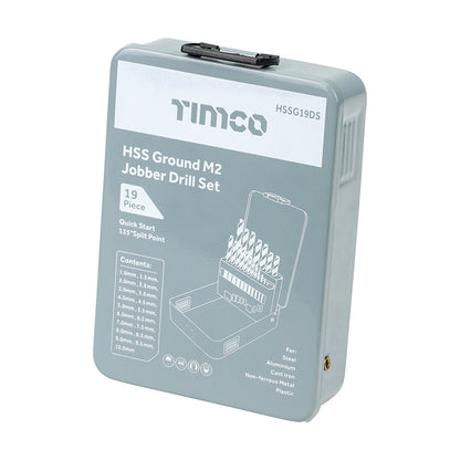 TIMCO Ground Jobber Drills Set HSS - 19pcs - Image