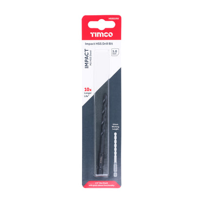 TIMCO X6 HSS Impact Drill Bits - 5.0mm - Image