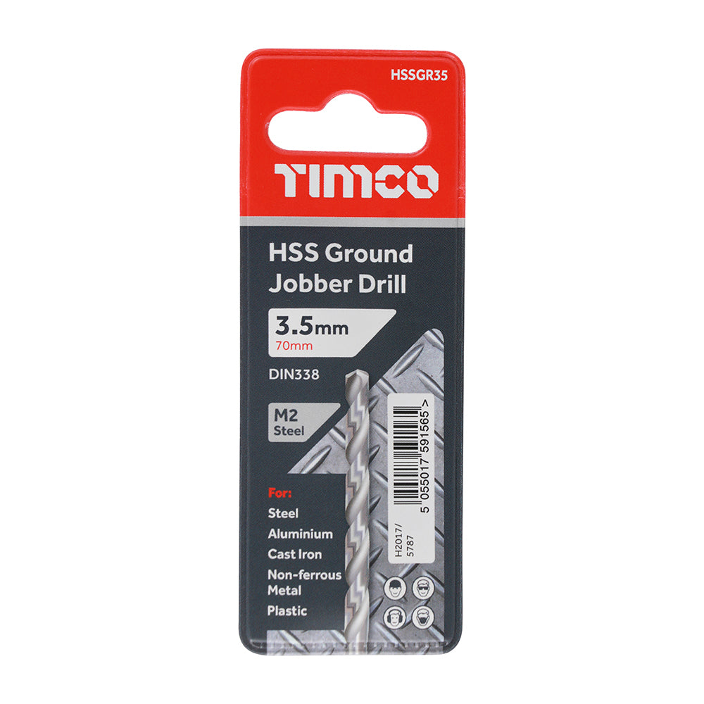 TIMCO Ground Jobber Drills HSS M2 - 3.5mm - Image