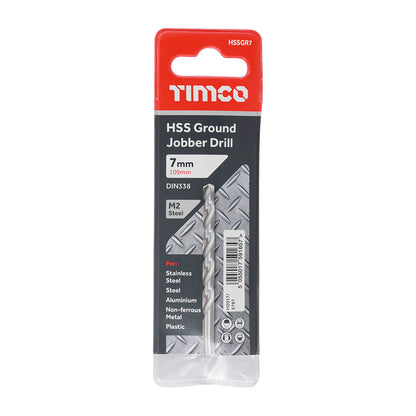 TIMCO Ground Jobber Drills HSS M2 - 7.0mm - Image