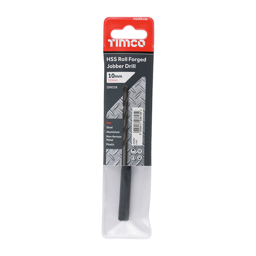 TIMCO Roll Forged Jobber Drills HSS - 10.0mm - Image