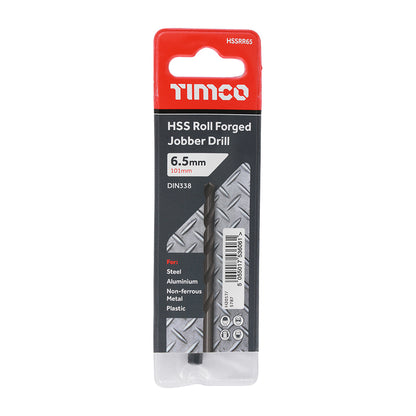 TIMCO Roll Forged Jobber Drills HSS - 6.5mm - Image