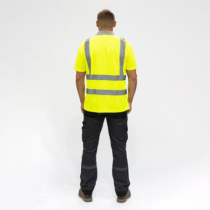 TIMCO Hi-Visibility Polo Shirt Short Sleeve Yellow - X Large - Image