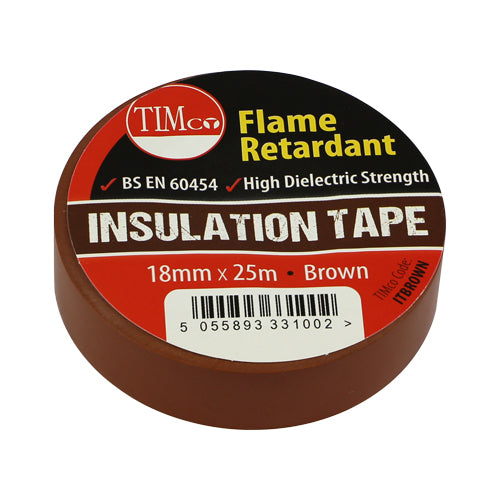 TIMCO PVC Insulation Tape Brown - 25m x 18mm - Image