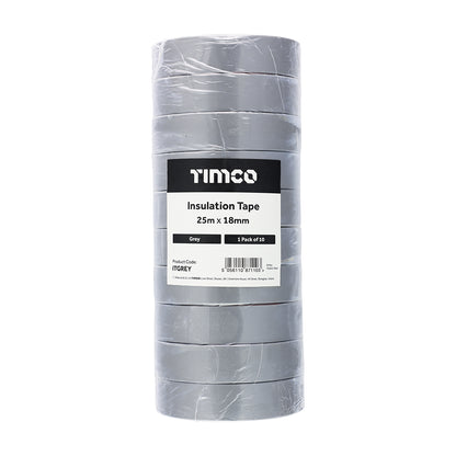 TIMCO PVC Insulation Tape Grey - 25m x 18mm - Image