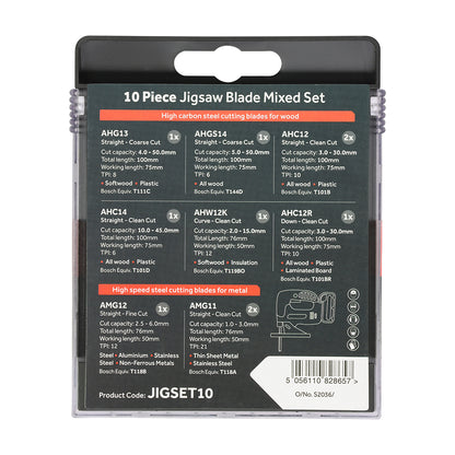 TIMCO Mixed Jigsaw Set Wood & Metal Cutting High Carbon Steel & HSS Blades - Mixed - Image