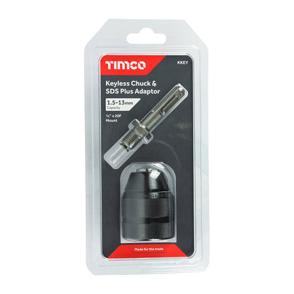 TIMCO 1/2" Keyless Chuck & SDS Plus Adaptor Set - 1/2" - Image