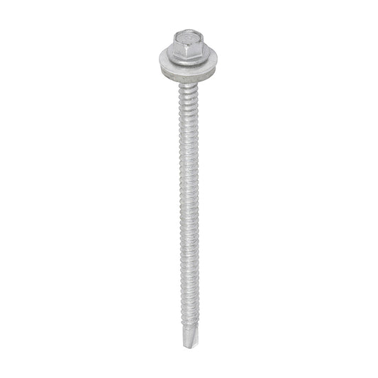 TIMCO Self-Drilling Light Section Screws Exterior Silver with EPDM Washer - 5.5 x 100 - Image
