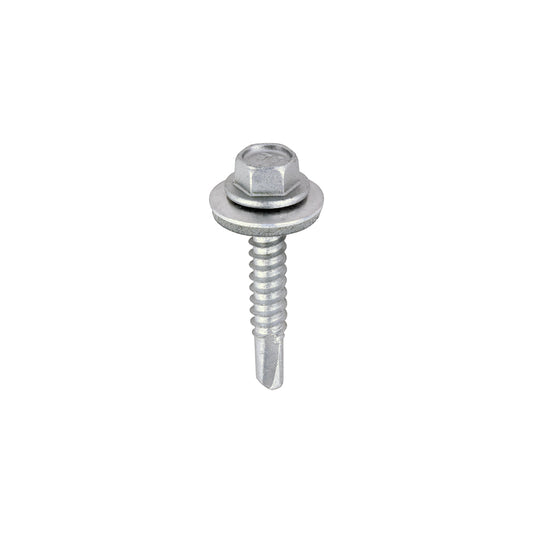 TIMCO Self-Drilling Light Section Screws Exterior Silver with EPDM Washer - 5.5 x 32 - Image
