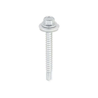 TIMCO Self-Drilling Light Section Screws Exterior Silver with EPDM Washer - 5.5 x 50 - Image