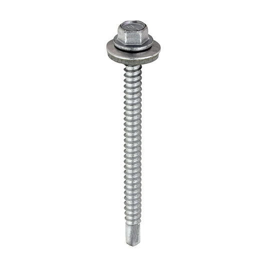 TIMCO Self-Drilling Light Section Screws Exterior Silver with EPDM Washer - 5.5 x 70 - Image