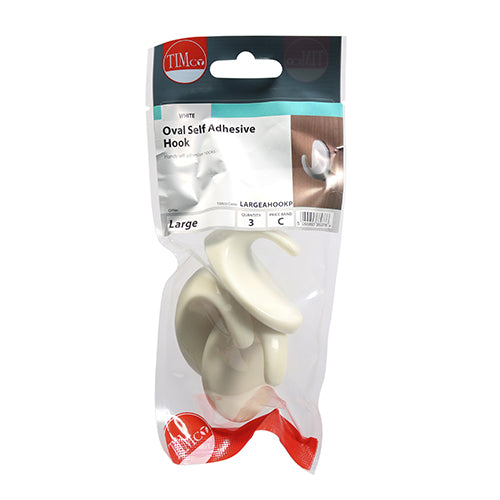 TIMCO Oval Self-Adhesive Hooks - Large - 57 x 42.5 - Image