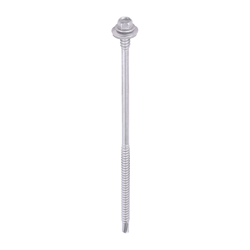 TIMCO Self-Drilling Light Section Composite Panel Exterior Silver Screws with EPDM Washer - 5.5/6.3 x 150 - Image