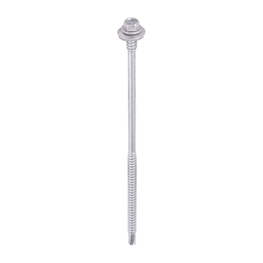 TIMCO Self-Drilling Light Section Composite Panel Exterior Silver Screws with EPDM Washer - 5.5/6.3 x 150 - Image