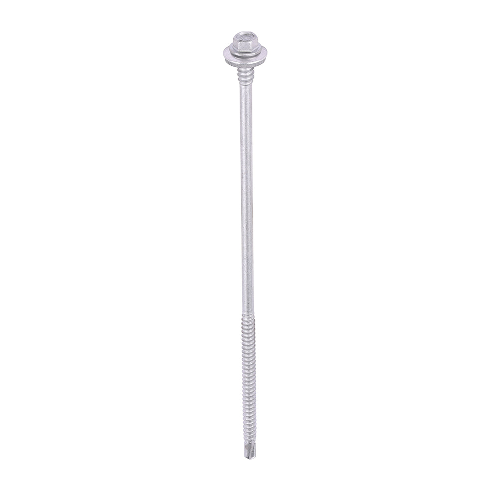 TIMCO Self-Drilling Light Section Composite Panel Exterior Silver Screws with EPDM Washer - 5.5/6.3 x 180 - Image
