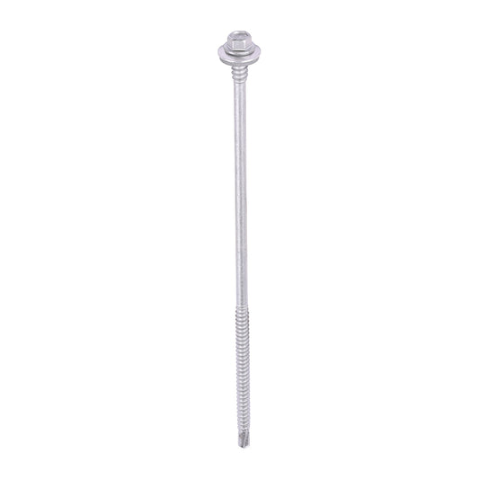 TIMCO Self-Drilling Light Section Composite Panel Exterior Silver Screws with EPDM Washer - 5.5/6.3 x 180 - Image