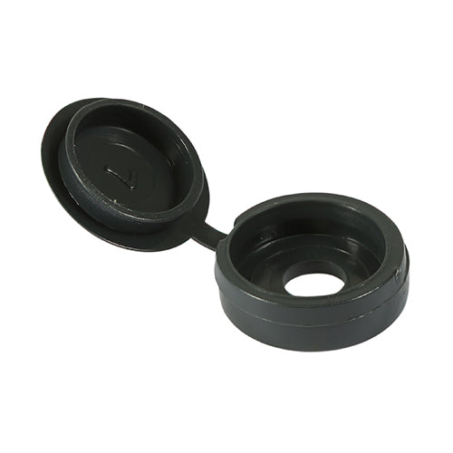TIMCO Hinged Screw Caps Large Dark Grey - To fit 5.0 to 6.0 Screw - Image
