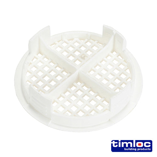 Timloc Push-in Soffit Vent White -  70mm - Image