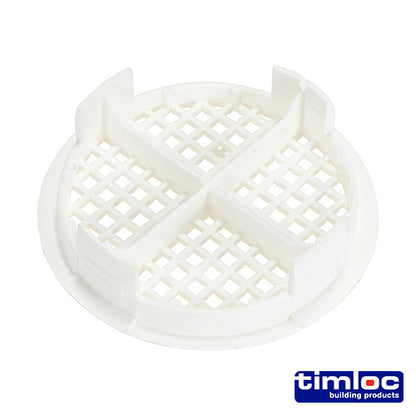 Timloc Push-in Soffit Vent White -  70mm - Image