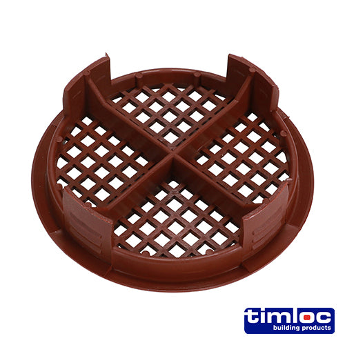 Timloc Push-in Soffit Vent Brown -  70mm - Image