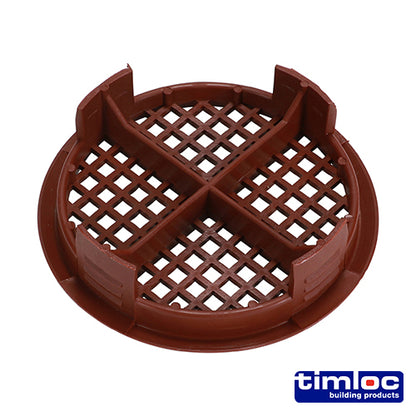 Timloc Push-in Soffit Vent Brown -  70mm - Image