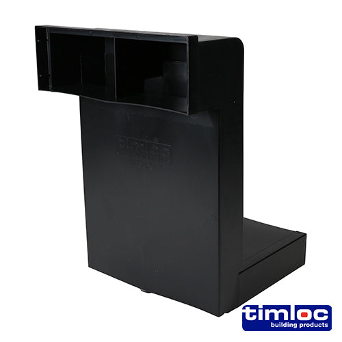 Timloc Telescopic Underfloor Vent Black - 5 to 7 courses - Image