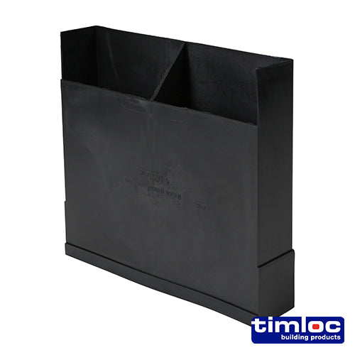 Timloc Underfloor Vent Vertical Extension Sleeve Black - +150mm - Image