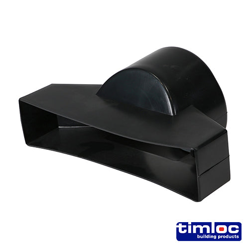 Timloc Underfloor Vent Duct Adaptor Black - To suit 110mm - Image