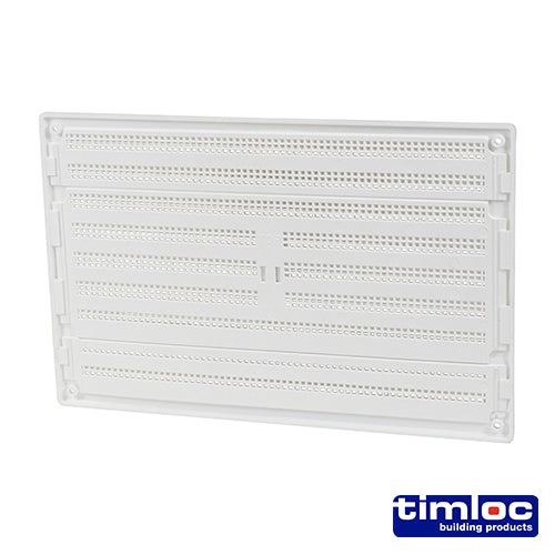 Timloc Internal Plastic Hit and Miss Louvre Grille Vent  White - 260 x 170mm - Image