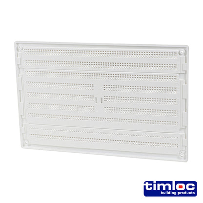 Timloc Internal Plastic Hit and Miss Louvre Grille Vent  White - 260 x 170mm - Image