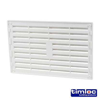 Timloc Internal Plastic Louvre Grille Vent  White - 260 x 170mm - Image