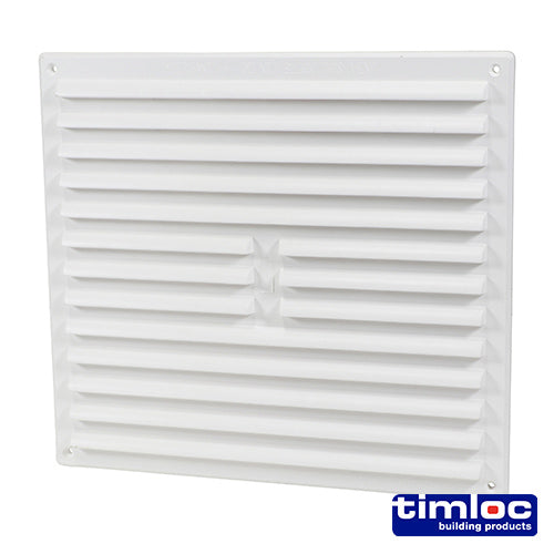 Timloc Internal Plastic Louvre Grille Vent  White - 260 x 235mm - Image