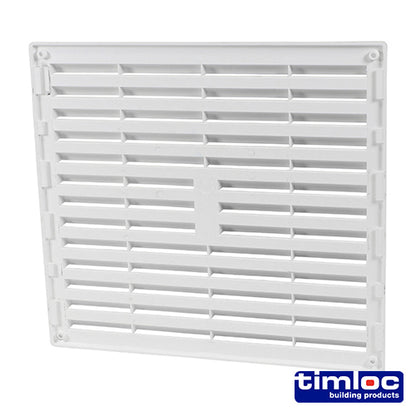 Timloc Internal Plastic Louvre Grille Vent  White - 260 x 235mm - Image