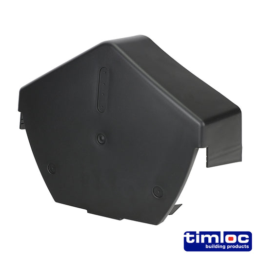 Timloc Universal Ridge Angled End Cap Black - 265 x 240mm - Image