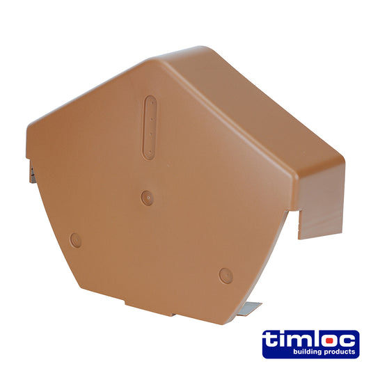 Timloc Universal Ridge Angled End Cap Terracotta - 265 x 240mm - Image