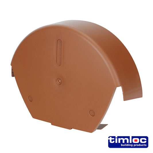 Timloc Universal Ridge Round End Cap Terracotta - 265 x 240mm - Image