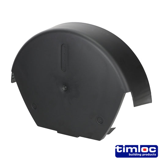 Timloc Universal Ridge Round End Cap Black - 265 x 240mm - Image