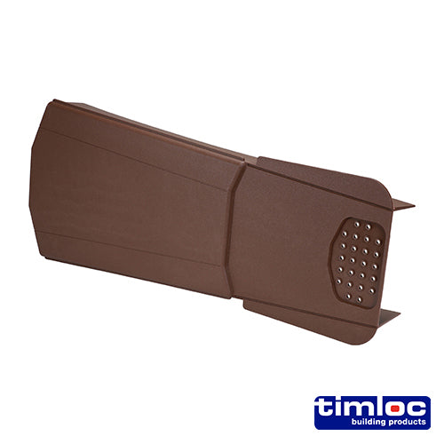 Timloc Ambi-Verge Universal Dry Fix Verge System for Profiled Roof Tiles Brown - 405 x 95/160mm - Image