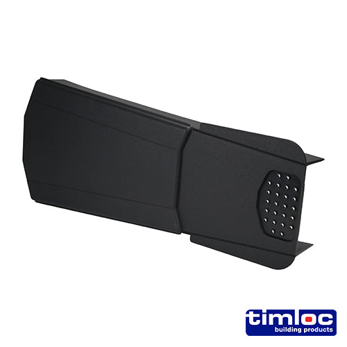 Timloc Ambi-Verge Universal Dry Fix Verge System for Profiled Roof Tiles Black - 405 x 95/160mm - Image