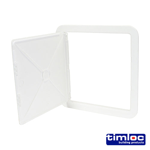 Timloc Access Panel Plastic Hinged White - 305 x 305mm - Image