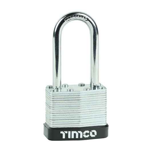 TIMCO Laminated Padlock - Long Shackle - 40mm - Image
