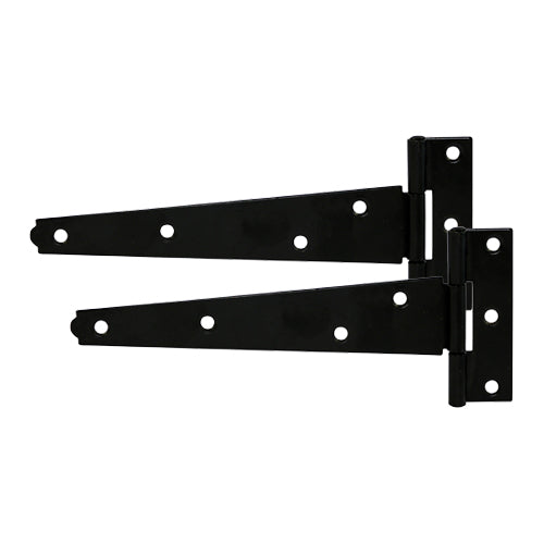 TIMCO Light Tee Hinges Black - 12" - Image