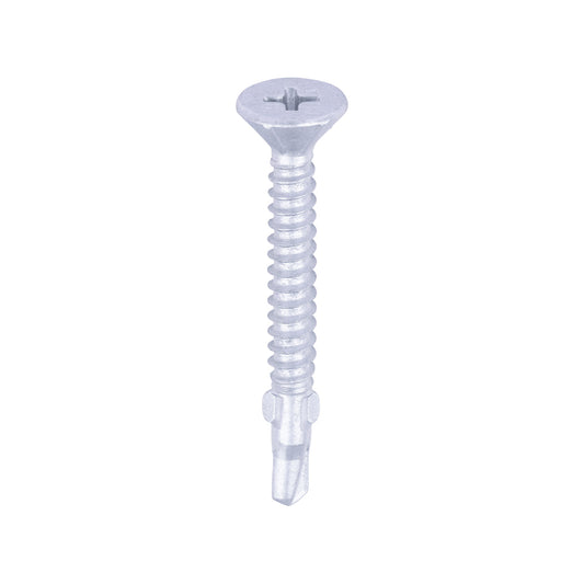 TIMCO Self-Drilling Wing-Tip Steel to Timber Light Section Exterior Silver Screws  - 4.2 x 38 - Image